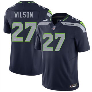 Men's Seattle Seahawks #27 Emanuel Wilson Navy 2026 F.U.S.E. Vapor Untouchable Limited Stitched Football Jersey