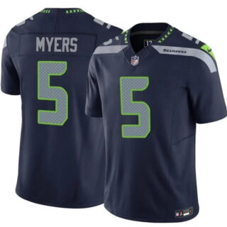 Men's Seattle Seahawks #5 Jason Myers Navy 2025 F.U.S.E. Vapor Untouchable Limited Stitched Football Jersey