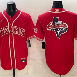Men's Texas Rangers Team Big Logo Red 2026 City Connect Stadium Stitched Baseball Jersey s