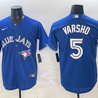 Men's Toronto Blue Jays #5 Daulton Varsho Royal 2025 Cool Base Stitched Baseball Jersey