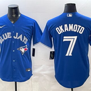Men's Toronto Blue Jays #7 Kazuma Okamoto Royal 2026 Cool Base Stitched Baseball Jersey