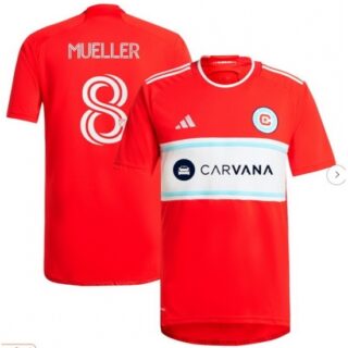 Men's Chicago Fire Chris Mueller Red 2024 Return To Red Replica Player Jersey
