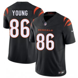 Men's Cincinnati Bengals #86 Colbie Young Black 2026 Draft F.U.S.E. Vapor Untouchable Limited Football Stitched Jersey