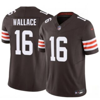 Men's Cleveland Browns #16 Tylan Wallace Brown 2026 F.U.S.E. Vapor Limited Football Stitched Jersey