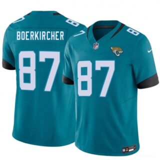 Men's Jacksonville Jaguars #87 Nate Boerkircher Teal 2026 Draft F.U.S.E. Vapor Untouchable Limited Football Stitched Jersey