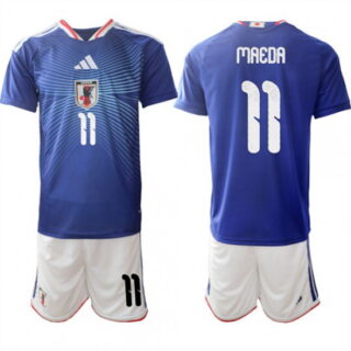 Men's Japan #11 MAEDA National Team FIFA x World Cup 2026 Home Blue On Field Jersey