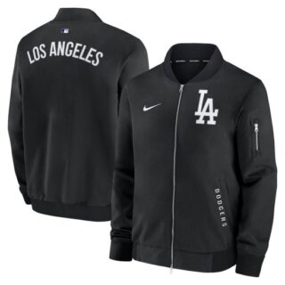 Men's Los Angeles Dodgers Blank Black Jacket FG