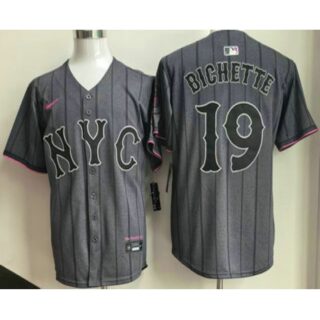 Men's New York Mets #19 Bo Bichette Gray City Connect Limited Jersey