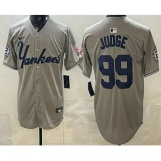 Men's New York Yankees #99 Aaron Judge Grey Limited Jersey