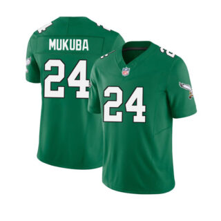 Youth Philadelphia Eagles #24 Andrew Mukuba Limited Kelly Green Vapor F.U.S.E. Jersey