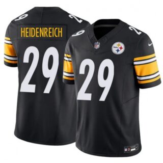 Men's Pittsburgh Steelers #29 Eli Heidenreich Black 2026 Draft F.U.S.E. Vapor Limited Football Stitched Jersey
