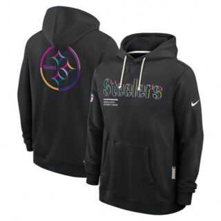 Men's Pittsburgh Steelers Black 2025 Crucial Catch Dri-FIT Hoodie