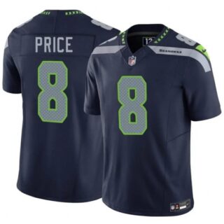 Men's Seattle Seahawks #8 Jadarian Price Navy 2026 F.U.S.E. Vapor Untouchable Limited Football Stitched Jersey