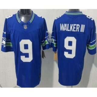 Men's Seattle Seahawks #9 Kenneth Walker III Limited Blue FUSE Vapor Jersey