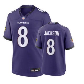 Men's Baltimore Ravens Lamar Jackson #8 NFL Game Jersey