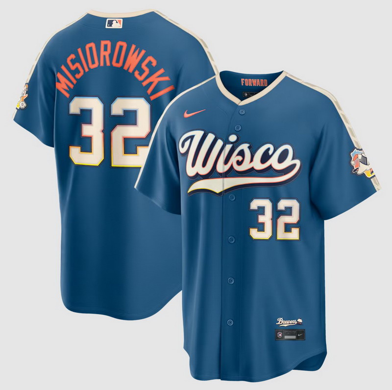 Men's Jacob Misiorowski #32 Milwaukee Brewers 2026 City Connect Stadium Jersey Mineral Blue