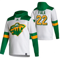 Minnesota Wild #22 Kevin Fiala Reverse Retro Pullover Hoodie White