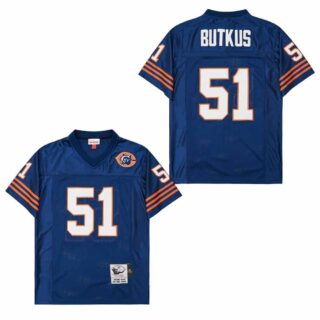 Mitchell&Ness Bears #51 Throwback Men's Throwback Stitched NFL Jerseys