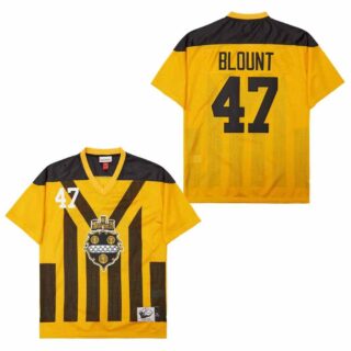 Mitchell And Ness Steelers #47 Throwback Stitched NFL Jersey