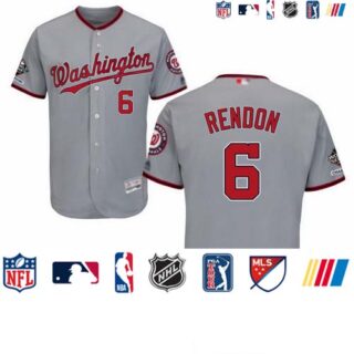 Nationals #6 Anthony Rendon Grey Flexbase Authentic Collection 2019 World Series Champions Stitched Baseball Jersey