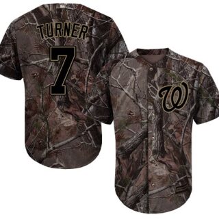 Nationals #7 Trea Turner Camo Realtree Collection Cool Base Stitched Youth Baseball Jersey