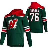 New Jersey Devils #76 P.K. Subban Reverse Retro Pullover Hoodie Green