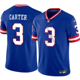 Men's New York Giants #3 Abdul Carter Blue 2026 Classic Vapor Untouchable Limited Stitched Jersey