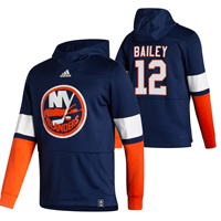 New York Islanders #12 Josh Bailey Reverse Retro Pullover Hoodie Navy