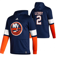 New York Islanders #2 Nick Leddy Reverse Retro Pullover Hoodie Navy