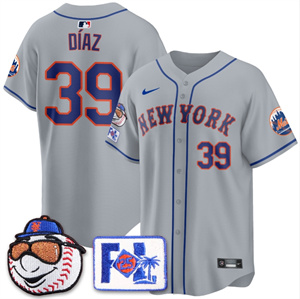 New York Mets 2025 Spring Training BASEBALL Jersey All Stitched Gray Edwin Diaz #39