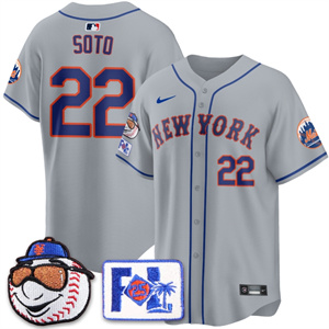 New York Mets 2025 Spring Training BASEBALL Jersey All Stitched Gray Juan Soto #22