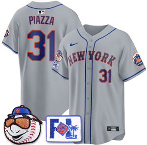 New York Mets 2025 Spring Training BASEBALL Jersey All Stitched Gray Mike Piazza #31