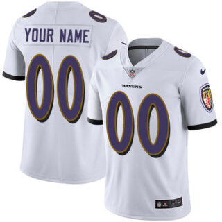 Nike Baltimore Ravens Elite White Road Youth Jersey NFL Vapor Untouchable Customized jerseys