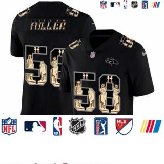 Nike Broncos 58 Von Miller Black Statue Of Liberty Limited Jersey