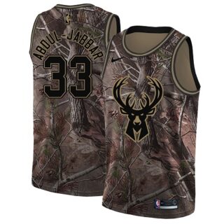 Nike Bucks #33 Kareem Abdul-Jabbar Camo Youth NBA Swingman Realtree Collection Jersey