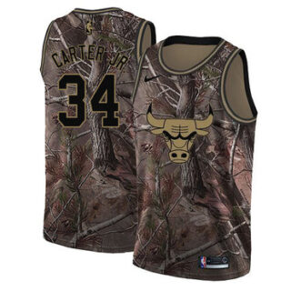 Nike Bulls #34 Wendell Carter Jr. Camo NBA Swingman Realtree Collection Jersey