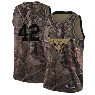 Nike Bulls #42 Robin Lopez Camo NBA Swingman Realtree Collection Jersey