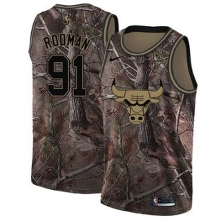 Nike Bulls #91 Dennis Rodman Camo NBA Swingman Realtree Collection Jersey
