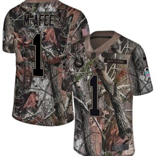 Nike Colts #1 Pat McAfee Camo Men's Stitched NFL Limited Rush Realtree Jersey