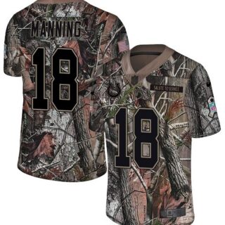 Nike Colts #18 Peyton Manning Camo Men's Stitched NFL Limited Rush Realtree Jersey