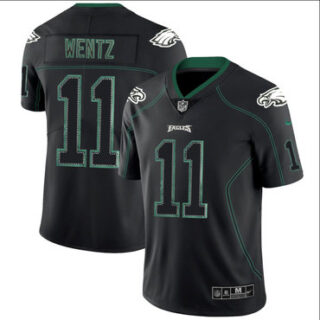 Nike Eagles 11 Carson Wentz Black Shadow Legend Limited Jersey