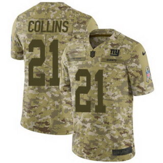 Nike Giants #21 Landon Collins Camo Youth Stitched NFL Limited 2018 Salute to Service Jersey