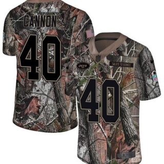Nike Jets #40 Trenton Cannon Camo Men's Stitched NFL Limited Rush Realtree Jersey