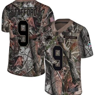 Nike Lions #9 Matthew Stafford Camo Men's Stitched NFL Limited Rush Realtree Jersey