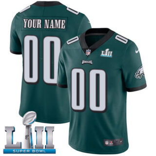 Nike NFL Philadelphia Eagles Vapor Untouchable Customized Super Bowl LII Limited Midnight Green Home Men's Jersey