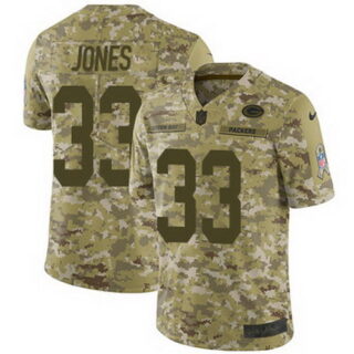 Nike Packers #33 Aaron Jones Camo Men's Stitched NFL Limited 2018 Salute To Service Jersey