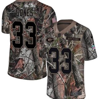 Nike Packers #33 Aaron Jones Camo Men's Stitched NFL Limited Rush Realtree Jersey