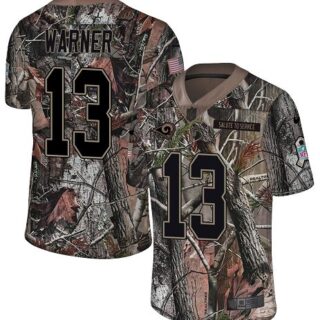 Nike Rams #13 Kurt Warner Camo Men's Stitched NFL Limited Rush Realtree Jersey