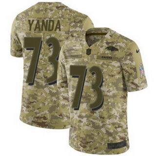 Nike Ravens #73 Marshal Yanda Camo Youth Stitched NFL Limited 2018 Salute to Service Jersey