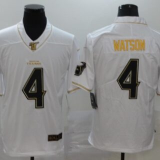 Nike Texans 4 Deshaun Watson White 100th Season Vapor Untouchable Limited Jersey